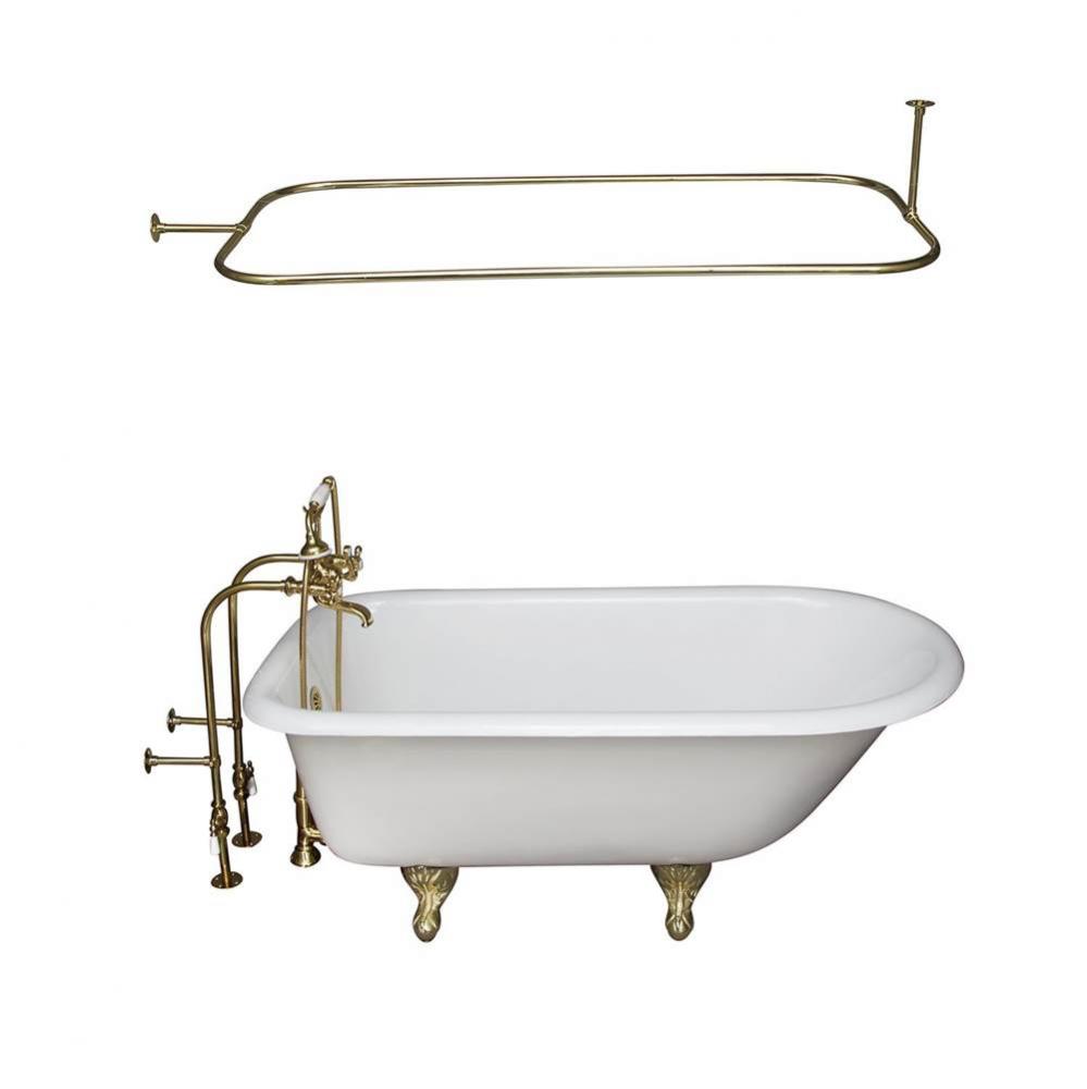 Tub Kit 67'' CI Roll Top,FillerShwrRd, Supplies, Drain-PB