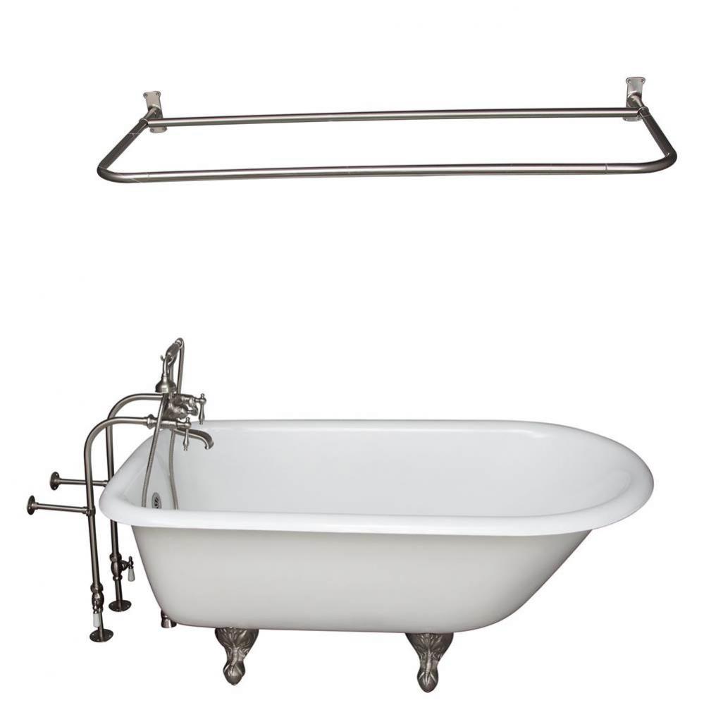 Tub Kit 67'' CI Roll Top,FillerShwrRd, Supplies, Drain-BrNkl