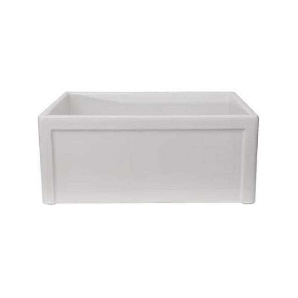 Chapman 30'' Fireclay SingleBowl,Center Drain, White