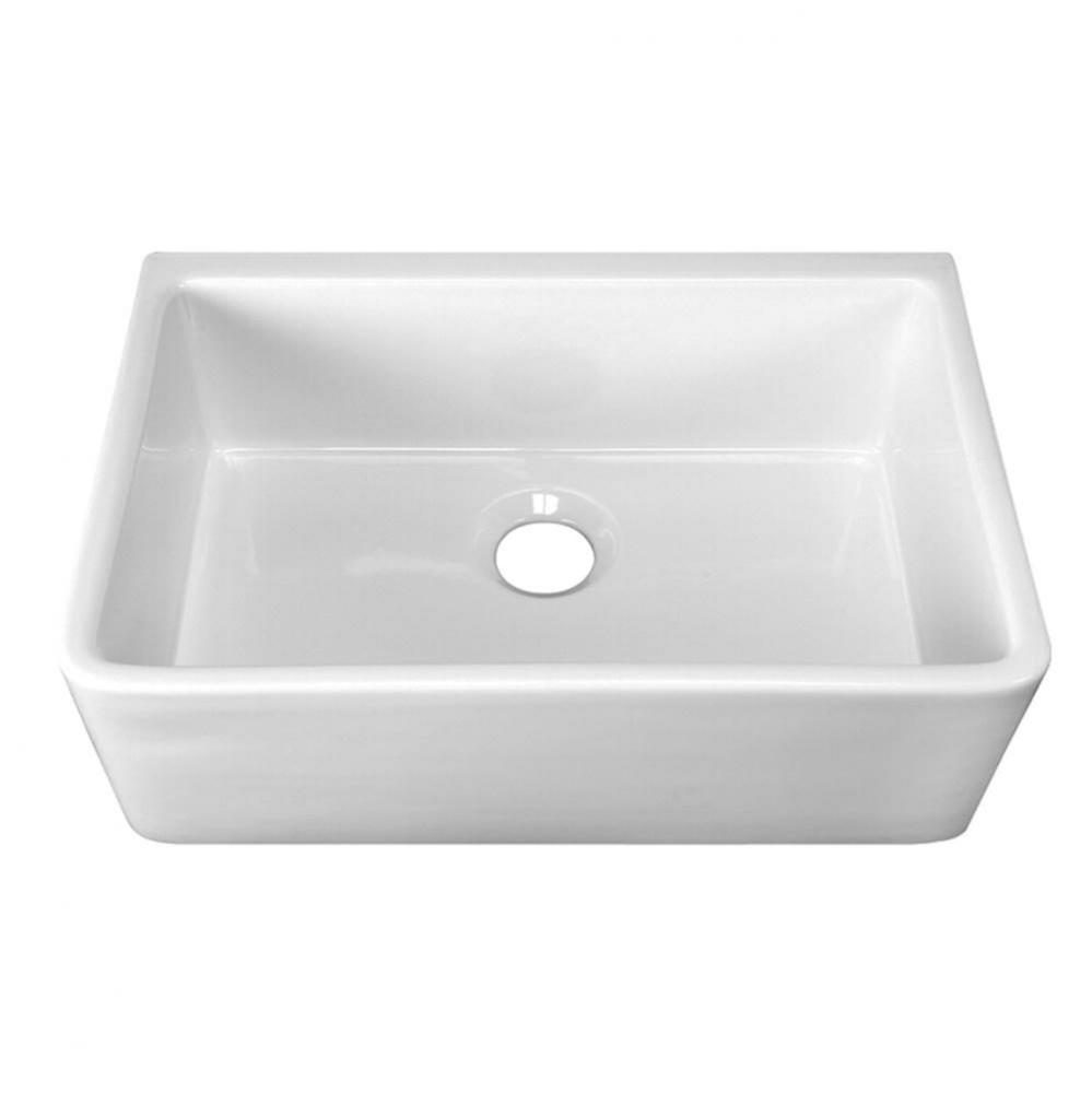 Delia 30'' Farmer SinkCenter Drain, WH