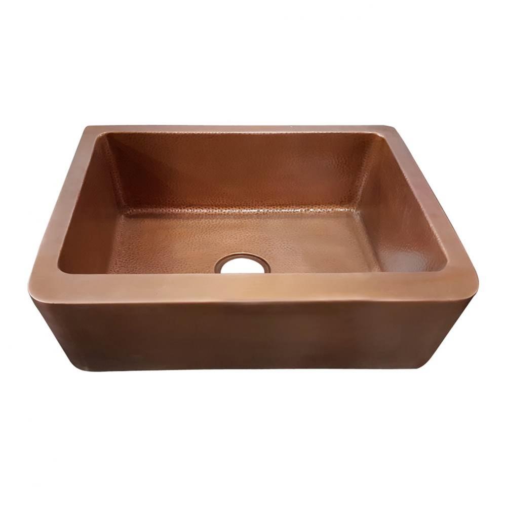 Bentley 36'' Single Bowl CoppeFarmer Sink,Sm Ext,Ham Int-SAC