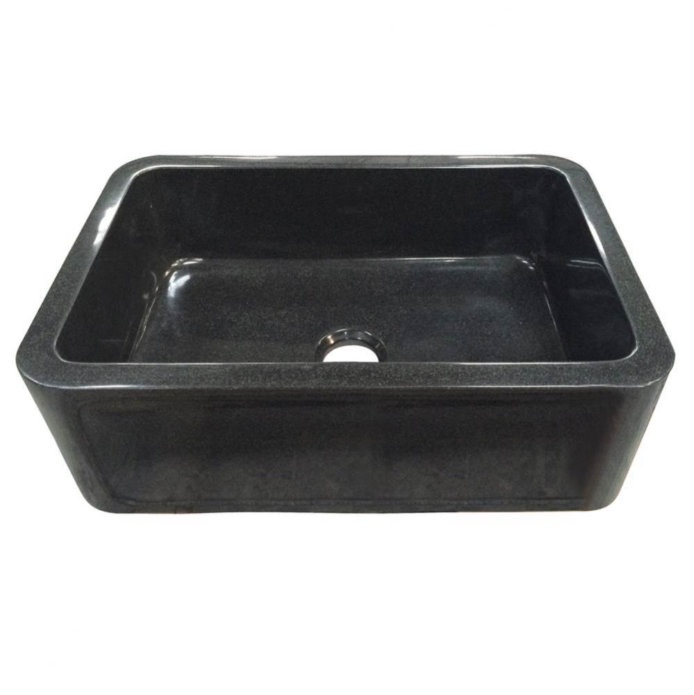 Ankra 33'' Polished GraniteSingle Bowl Farmer Sink, GPBL