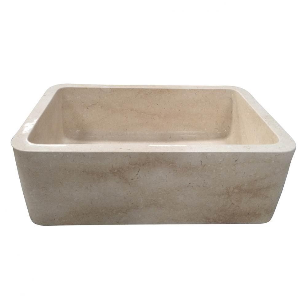 Chandra 30'' Polished MarbleSingle Bowl Farmer Sink, MPGA