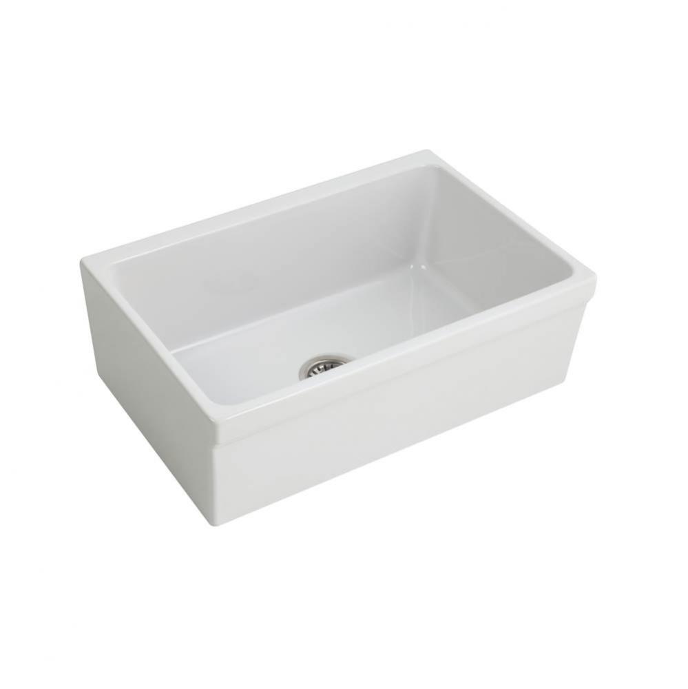 Gannon 30'' Single BowlFireclay Farmer Sink-White