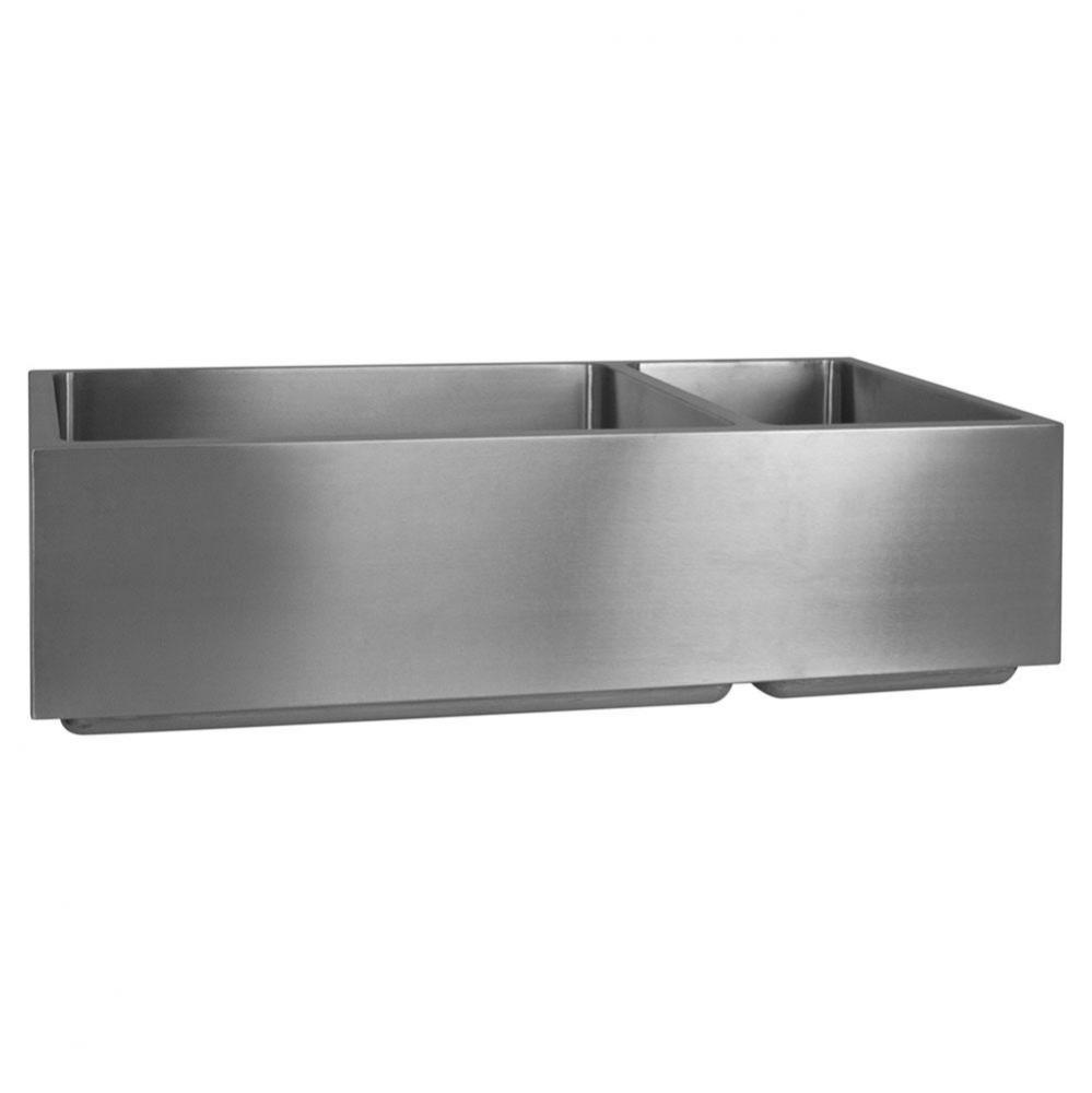 Deverell 36'' Stainless Steel70/30 Dbl Bowl Farmer Sink