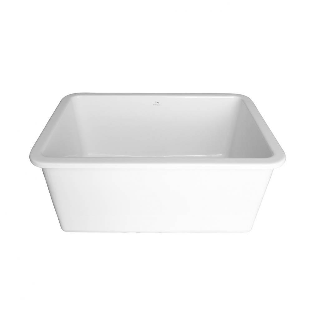 Orabella Fireclay, Single BowlUndermount, Kitchen Sink,White