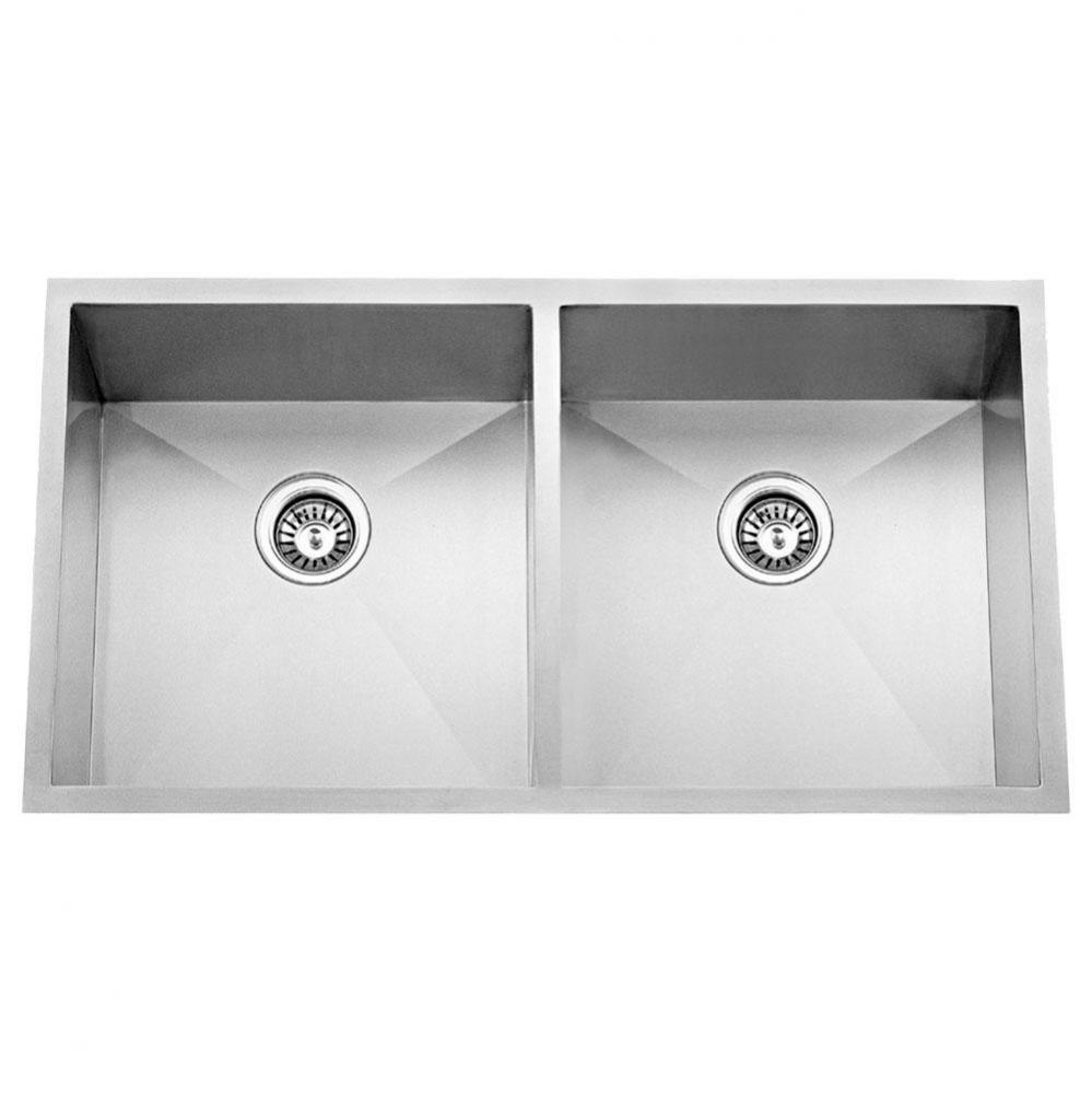 Lana 37'' SS 50/50 DoubleBowl Undermount Sink