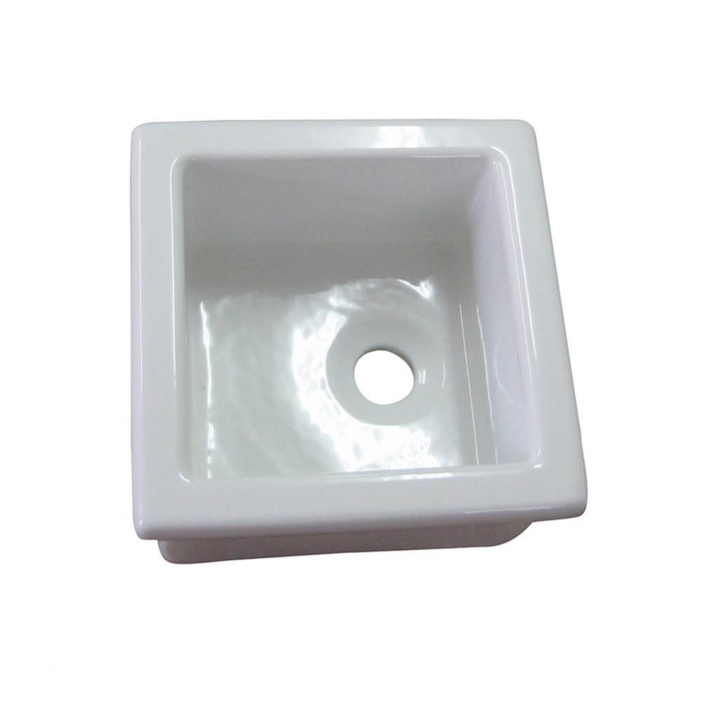 Utility Sink, 13'' x 13'', Fire Clay, White