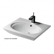 Barclay 4-371WH - Opulence Wall-Hung Basin,White, Oval Bowl, 1-hole