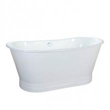 Barclay CTBATN68W-WH - Wakely Cast Iron Tub w/Base 32'' Wide, w/o Holes,OF,WH