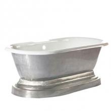 Barclay CTDRN67BP-PI - Doyle 67''CI Tub W/O Holes,Base W/OF,Ext Polished, Inside WH