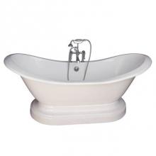 Barclay TKCTDSHB-CP4 - Tub Kit 71'' CI Dbl Slipper,Filler, Supplies, Drain-Chrome