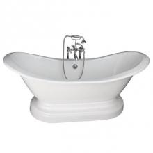 Barclay TKCTDSNB-CP5 - Tub Kit 71'' CI Dbl Slipper,Filler, Supplies, Drain-Chrome