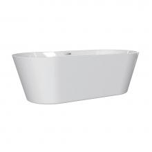 Barclay ATOVN63IIG-MB - Orrick Freestandin AC Oval Tub63'' WH,W/OF and Drain Matt Black