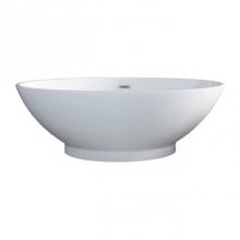 Barclay ATOVN66IG-WHCP - Noelani 66''Oval AC Tub, White W/Internal Drain And Of Cp