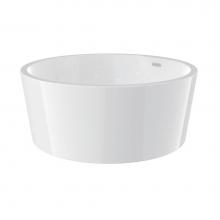 Barclay ATRNDN58IG-MB - Wilshire Acrylic Round Tub 58''WH, W/OF and Drain Matt Black