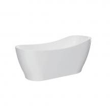 Barclay ATSN67FIG-MB - Lyndell AC Slipper Tub 67'' WH,w/Internal Drain Pipe,Matt BL