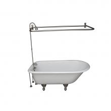 Barclay TKCTRH54-SN5 - Tub Kit 54'' CI Roll Top,FillerShower Unit,Supplies, Drain-BN