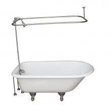 Barclay TKCTRH54-SN6 - Tub Kit 55'' CI Roll Top,FillerShower Unit,Supplies, Drain-BN