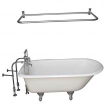 Barclay TKCTRN54-CP14 - Tub Kit 55'' CI Roll Top,FillerShwr Rd, Supplies, Drain-Chrm