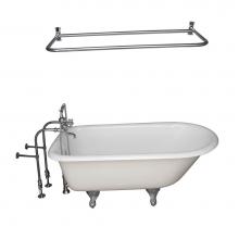 Barclay TKCTRN67-CP15 - Tub Kit 67'' CI Roll Top,FillerShwrRd, Supplies, Drain-Chrome