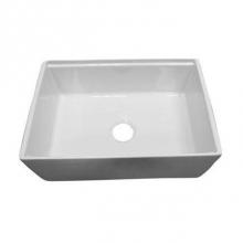 Barclay FS30AC-WH - Crofton 30'' Single Bowl Sinkw/Ledge,Plain Front White