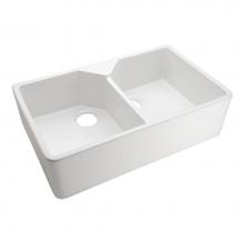 Barclay FS31-1 - Jolie 31.5'' Double Bowl FarmerSink, One-Hole, White