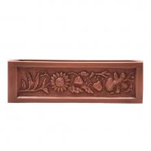 Barclay FSCSB3089-SAC - Sunflower 30'' Embossed SingleBowl Copper Farmer Sink-SAC