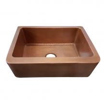 Barclay FSCSB3122-SAC - Bentley 30'' Single Bwl CopperFarmer Sink,Sm Ext,Ham Int-SAC