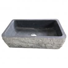 Barclay FSGSB4016-GPBG - Birgitta33'' Granite Single BwlFarmerSink Chiseled Frnt GPBG