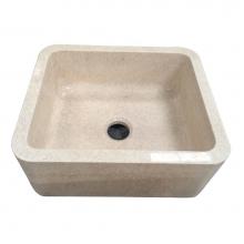 Barclay FSMSB5042-MPGA - Chandra 24'' Polished MarbleSingle Bowl Farmer Sink, MPGA