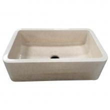 Barclay FSMSB5050-MPGA - Chandra 33'' Polished MarbleSingle Bwl Farmer Sink, MPGA