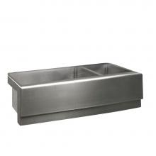 Barclay FSSDB2508-SS - Caprice 33'' Stainless Steel70/30 Dbl Bowl Farmer Sink