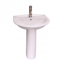 Barclay 3-358WH - Karla 650 Pedestal Lavatory 8'' cc, White