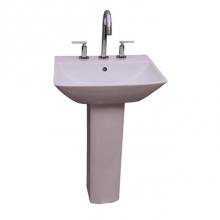 Barclay 3-764WH - Summit 500 Ped Lav, 4''cc  White