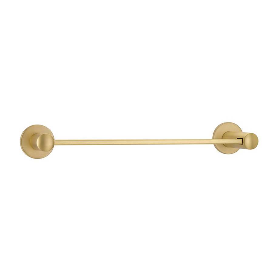Brass Modern TowelBar, Lancaster Rosette, 30'', US10B