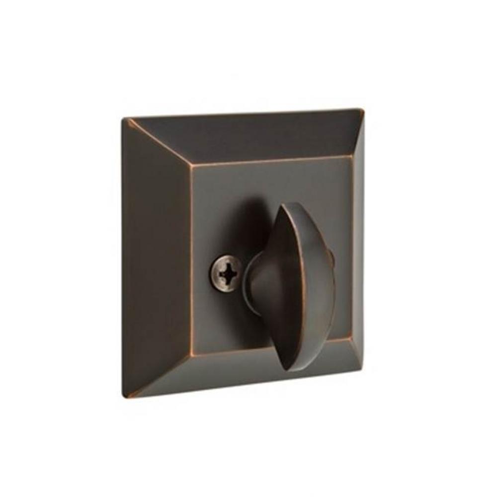 Brass Quincy Rosette Deadbolt, Sgl Sided, US4