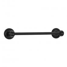 Emtek 2702414FB - Tuscany Bronze Sgl Towel Bar, No.14 Rosette, 12'', FB