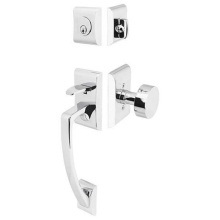 Emtek 4827LAUUS14 - Dbl Cyl, Ares Tub Ent, Laurent Round Knob, US14