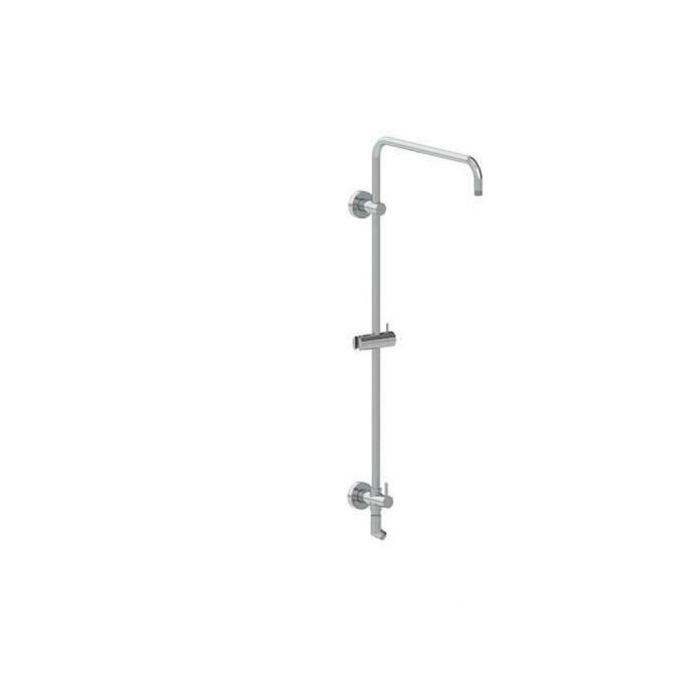 Rain Rail Plus - Wall Mounted Shower Rail with Bottom Outlet Integral Waterway and Diverter (Short