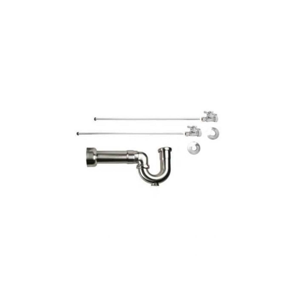 Lavatory Kit - Straight Valve- Mini Cross Handle