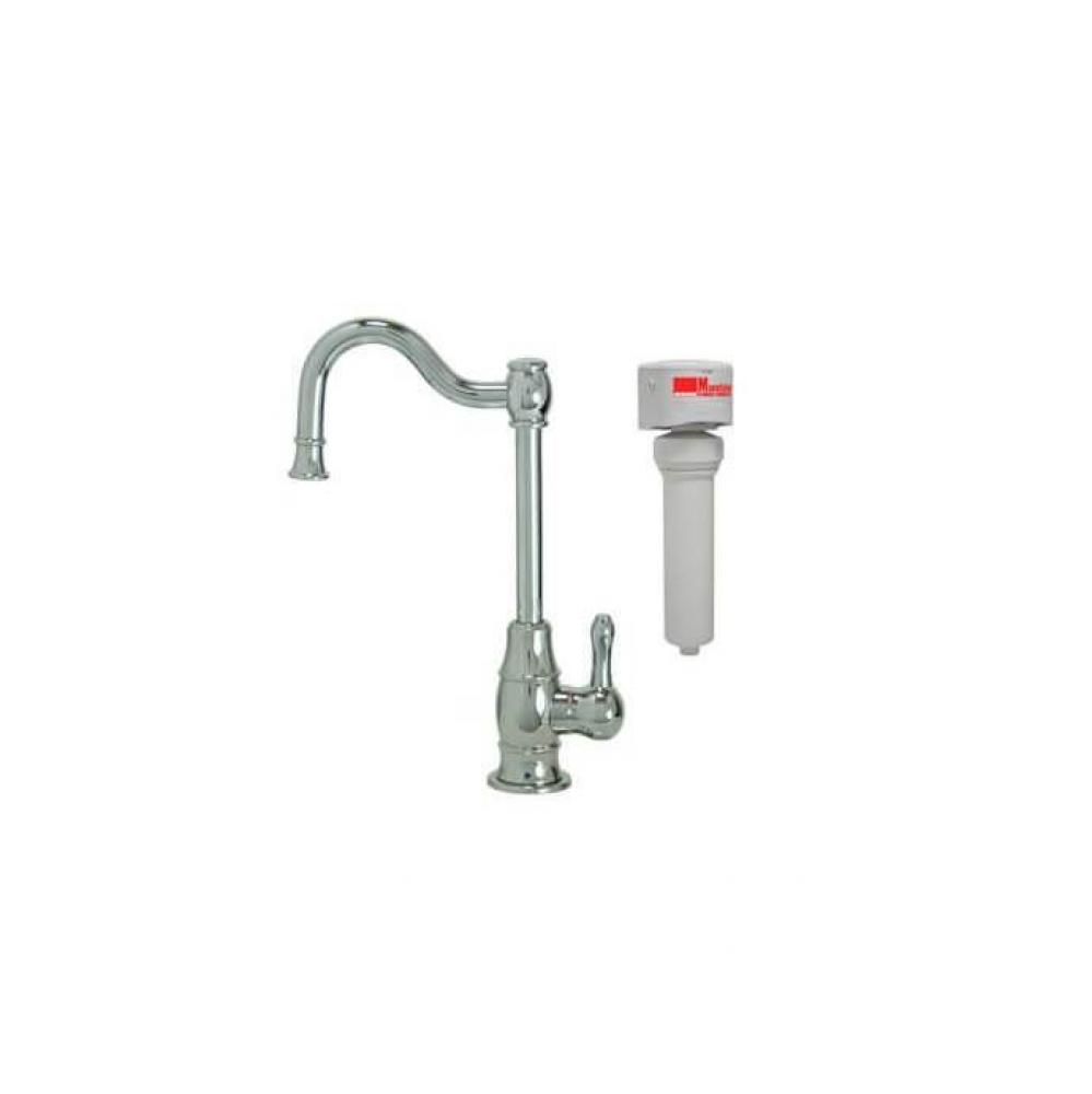 Point-of-Use Drinking Faucet with Traditional Double Curved Body & Curved Handle & Mountai