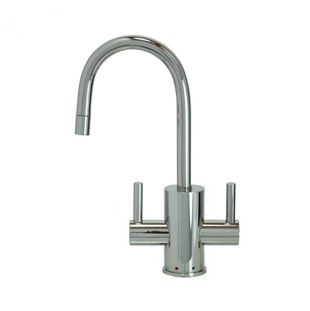 Hot & Cold Water Faucet with Contemporary Round Body & Handles