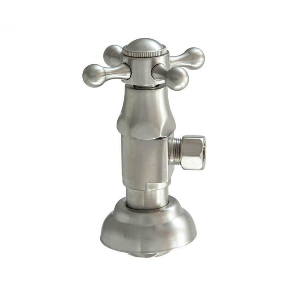 Brass Deluxe Cross Handle with 1/4 Turn Ceramic Disc Cartridge Valve - Lead Free - Angle (1/2&apos