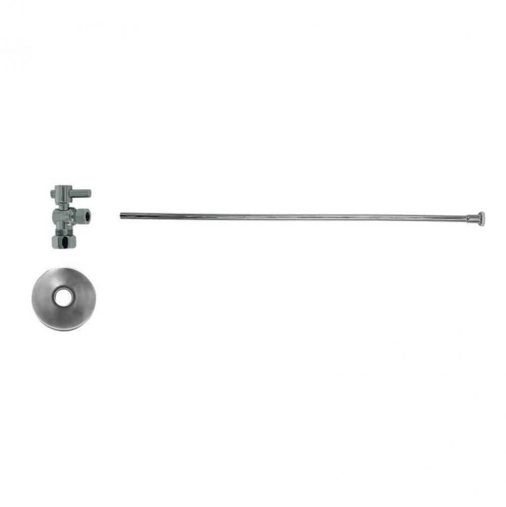 Toilet Supply Kit - Mini Lever Handle with 1/4 Turn Ball Valve (MT521-NL) - Angle, Flat Head Riser