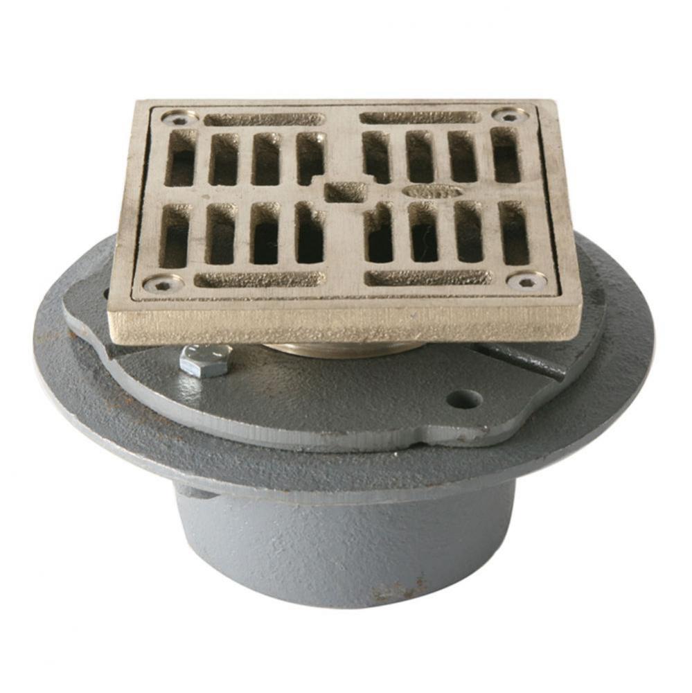 Solid nickel bronze 4'' square grid