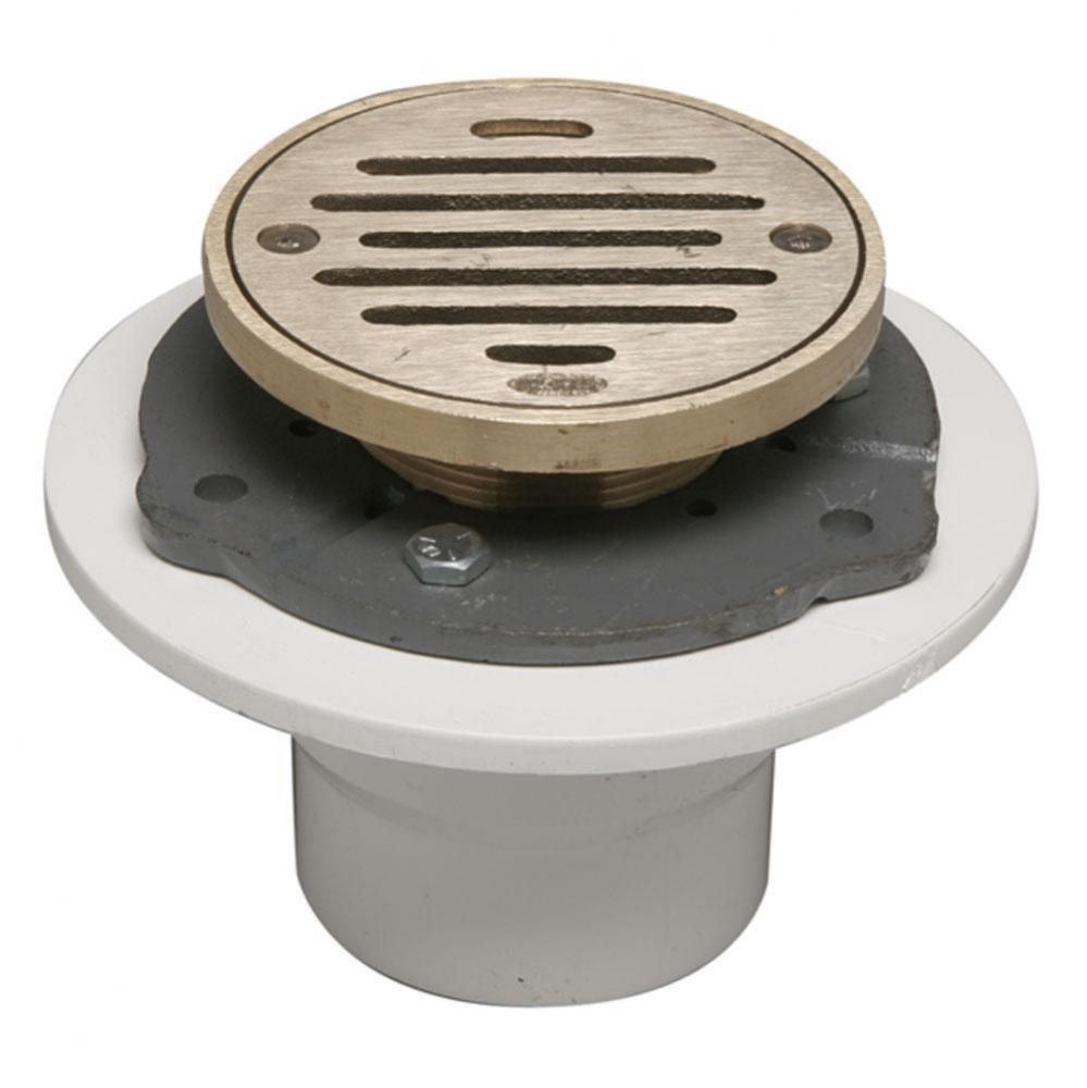 4'' Round Complete Shower Drain - PVC