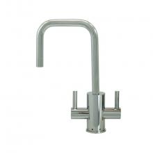 Mountain Plumbing MT1831-NL/PEW - Hot & Cold Water Faucet with Contemporary Round Body & Handles (90° Spout)