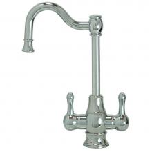Mountain Plumbing MT1871-NL/PCP - Hot & Cold Water Faucet with Traditional Double Curved Body & Curved Handles