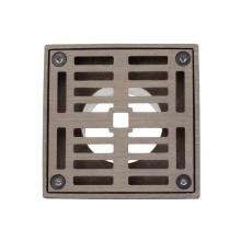 Mountain Plumbing MT506-GRID/BN - 4'' Square Solid Brass Grid Shower Drain